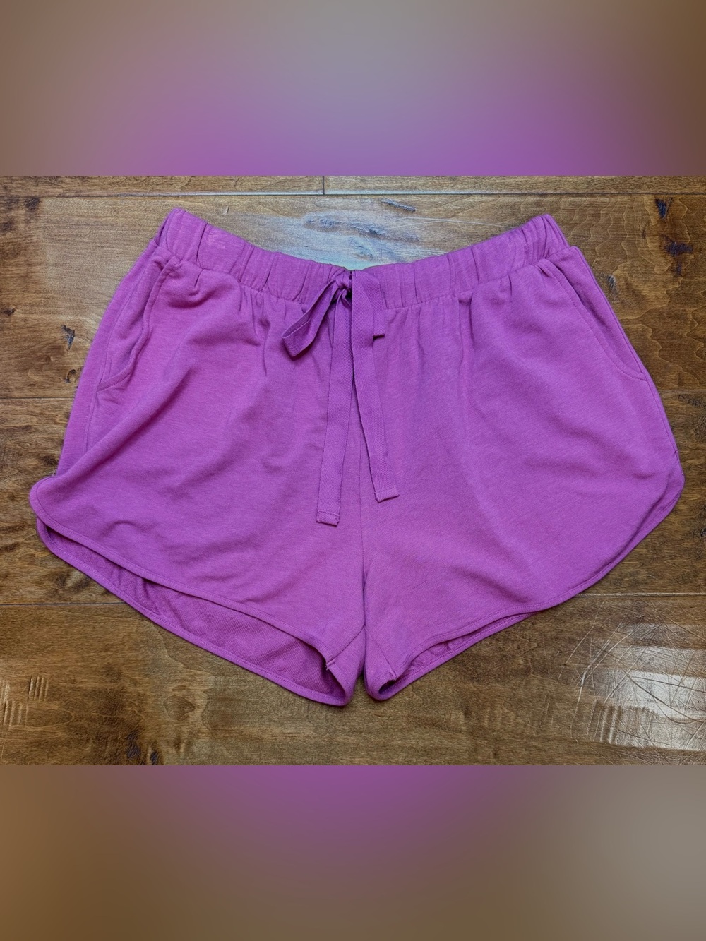 Eberjey Blair Boardwalk Raspberry Pajama Lounge Shorts NWT L